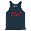 Boston Pennant Men/Unisex Tank Top-Navy-Allegiant Goods Co. Vintage Sports Apparel