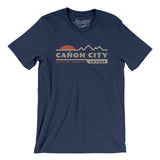 Cañon City Mountain Sunset Men/Unisex T-Shirt-Navy-Allegiant Goods Co. Vintage Sports Apparel