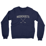 Massachusetts Golf Midweight French Terry Crewneck Sweatshirt-Navy-Allegiant Goods Co. Vintage Sports Apparel