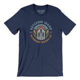 Ketchum Idaho Retro Badge Men/Unisex T-Shirt-Navy-Allegiant Goods Co. Vintage Sports Apparel