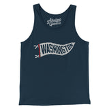 Washington Pennant Men/Unisex Tank Top-Navy-Allegiant Goods Co. Vintage Sports Apparel