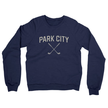 Park City Golf Midweight French Terry Crewneck Sweatshirt-Navy-Allegiant Goods Co. Vintage Sports Apparel
