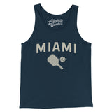 Miami Pickleball Men/Unisex Tank Top-Navy-Allegiant Goods Co. Vintage Sports Apparel
