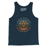 Lander Wyoming Retro Badge Men/Unisex Tank Top-Allegiant Goods Co. Vintage Sports Apparel