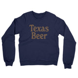 Texas Beer Midweight French Terry Crewneck Sweatshirt-Navy-Allegiant Goods Co. Vintage Sports Apparel