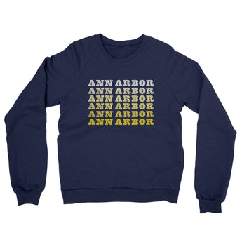 Ann Arbor Repeat Midweight French Terry Crewneck Sweatshirt-Allegiant Goods Co. Vintage Sports Apparel