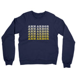 Ann Arbor Repeat Midweight French Terry Crewneck Sweatshirt-Navy-Allegiant Goods Co. Vintage Sports Apparel