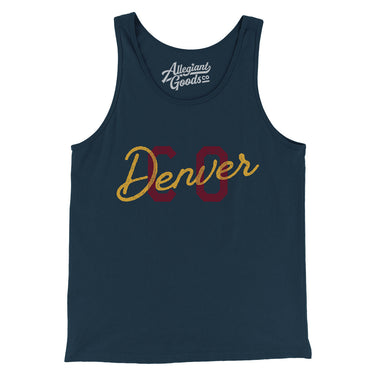 Denver Co Overprinted Men/Unisex Tank Top-Allegiant Goods Co. Vintage Sports Apparel