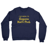 I've Been To Sequoia National Park Midweight French Terry Crewneck Sweatshirt-Navy-Allegiant Goods Co. Vintage Sports Apparel