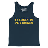 I've Been To Pittsburgh Men/Unisex Tank Top-Navy-Allegiant Goods Co. Vintage Sports Apparel