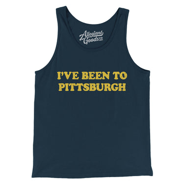 I've Been To Pittsburgh Men/Unisex Tank Top-Navy-Allegiant Goods Co. Vintage Sports Apparel