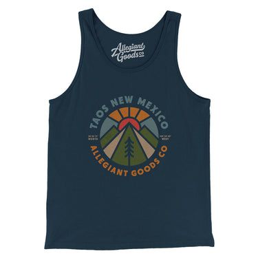 Taos New Mexico Retro Badge Men/Unisex Tank Top-Allegiant Goods Co. Vintage Sports Apparel