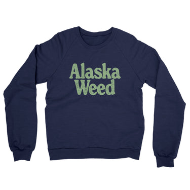 Alaska Weed Midweight French Terry Crewneck Sweatshirt-Allegiant Goods Co. Vintage Sports Apparel