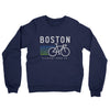 Boston Cycling Midweight French Terry Crewneck Sweatshirt-Navy-Allegiant Goods Co. Vintage Sports Apparel