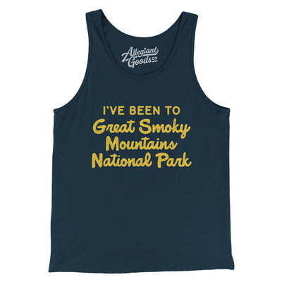 I've Been To Great Smoky Mountains National Park Men/Unisex Tank Top-Navy-Allegiant Goods Co. Vintage Sports Apparel