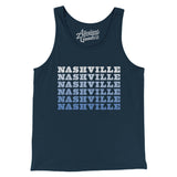 Nashville Repeat Men/Unisex Tank Top-Navy-Allegiant Goods Co. Vintage Sports Apparel