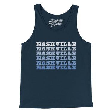 Nashville Repeat Men/Unisex Tank Top-Navy-Allegiant Goods Co. Vintage Sports Apparel