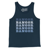 Bangor Repeat Men/Unisex Tank Top-Navy-Allegiant Goods Co. Vintage Sports Apparel