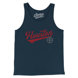 Houston Vintage Script Men/Unisex Tank Top-Allegiant Goods Co. Vintage Sports Apparel