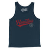 Houston Vintage Script Men/Unisex Tank Top-Navy-Allegiant Goods Co. Vintage Sports Apparel