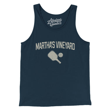 Martha's Vineyard Pickleball Men/Unisex Tank Top-Navy-Allegiant Goods Co. Vintage Sports Apparel