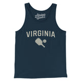 Virginia Pickleball Men/Unisex Tank Top-Navy-Allegiant Goods Co. Vintage Sports Apparel