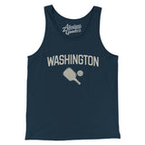 Washington Pickleball Men/Unisex Tank Top-Navy-Allegiant Goods Co. Vintage Sports Apparel