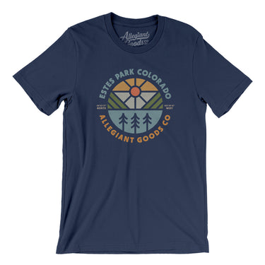 Estes Park Colorado Retro Badge Men/Unisex T-Shirt-Navy-Allegiant Goods Co. Vintage Sports Apparel