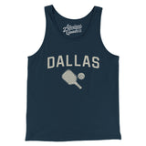 Dallas Pickleball Men/Unisex Tank Top-Navy-Allegiant Goods Co. Vintage Sports Apparel