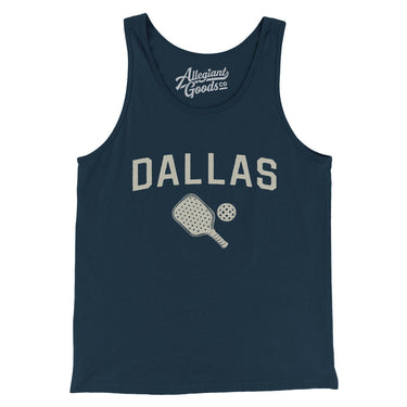 Dallas Pickleball Men/Unisex Tank Top-Navy-Allegiant Goods Co. Vintage Sports Apparel