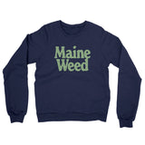 Maine Weed Midweight French Terry Crewneck Sweatshirt-Navy-Allegiant Goods Co. Vintage Sports Apparel