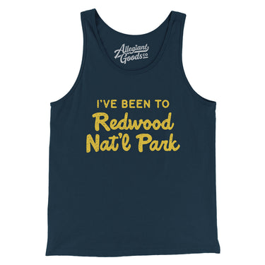 I've Been To Redwood National Park Men/Unisex Tank Top-Navy-Allegiant Goods Co. Vintage Sports Apparel