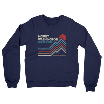 Mount Washington New Hampshire Midweight French Terry Crewneck Sweatshirt-Navy-Allegiant Goods Co. Vintage Sports Apparel
