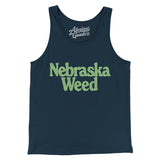 Nebraska Weed Men/Unisex Tank Top-Navy-Allegiant Goods Co. Vintage Sports Apparel