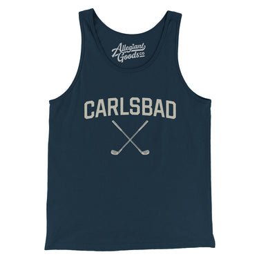 Carlsbad Golf Men/Unisex Tank Top-Navy-Allegiant Goods Co. Vintage Sports Apparel