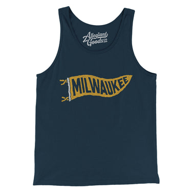 Milwaukee Pennant Men/Unisex Tank Top-Allegiant Goods Co. Vintage Sports Apparel
