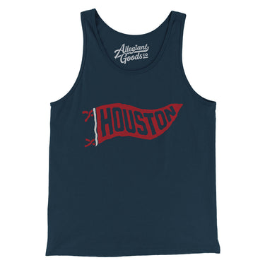 Houston Pennant Men/Unisex Tank Top-Allegiant Goods Co. Vintage Sports Apparel