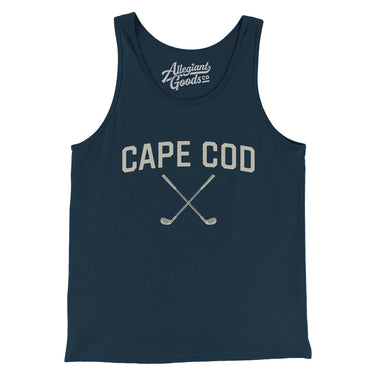 Cape Cod Golf Men/Unisex Tank Top-Navy-Allegiant Goods Co. Vintage Sports Apparel