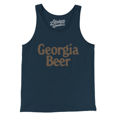 Georgia Beer Men/Unisex Tank Top-Navy-Allegiant Goods Co. Vintage Sports Apparel
