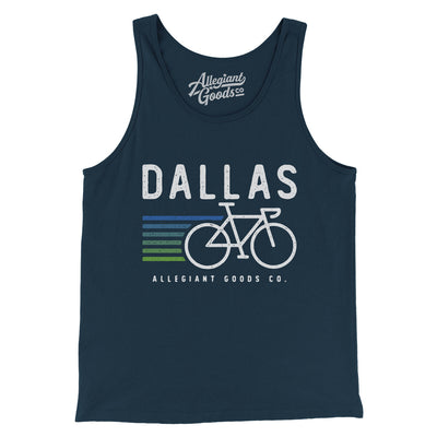 Dallas Cycling Men/Unisex Tank Top-Navy-Allegiant Goods Co. Vintage Sports Apparel