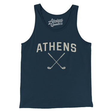 Athens Golf Men/Unisex Tank Top-Navy-Allegiant Goods Co. Vintage Sports Apparel