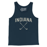 Indiana Golf Men/Unisex Tank Top-Navy-Allegiant Goods Co. Vintage Sports Apparel