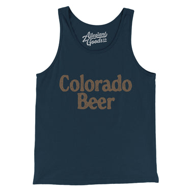 Colorado Beer Men/Unisex Tank Top-Navy-Allegiant Goods Co. Vintage Sports Apparel
