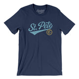St Pete Vintage Script Men/Unisex T-Shirt-Navy-Allegiant Goods Co. Vintage Sports Apparel