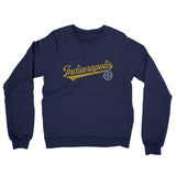 Indianapolis Vintage Script Midweight French Terry Crewneck Sweatshirt-Allegiant Goods Co. Vintage Sports Apparel