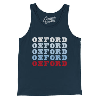 Oxford Repeat Men/Unisex Tank Top-Navy-Allegiant Goods Co. Vintage Sports Apparel