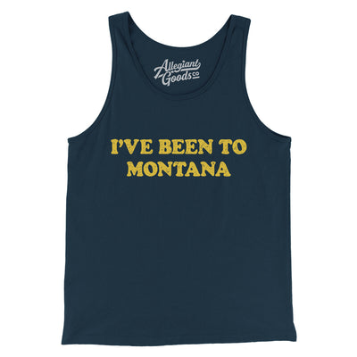 I've Been To Montana Men/Unisex Tank Top-Navy-Allegiant Goods Co. Vintage Sports Apparel