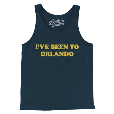 I've Been To Orlando Men/Unisex Tank Top-Navy-Allegiant Goods Co. Vintage Sports Apparel