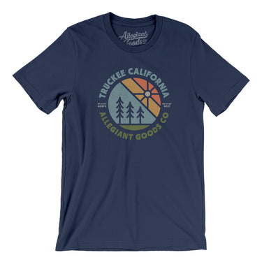 Truckee California Retro Badge Men/Unisex T-Shirt-Navy-Allegiant Goods Co. Vintage Sports Apparel