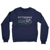 Pittsburgh Cycling Midweight French Terry Crewneck Sweatshirt-Navy-Allegiant Goods Co. Vintage Sports Apparel
